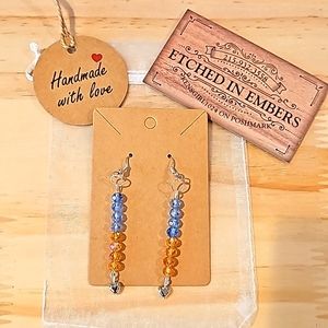 Hand crafted glass bead earrings